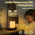 thumbnail image 2 of Candle Warmer Lamp with Timer, Farmhouse Dandelion Rustic Flower Barn Wooden Fence Non-slip Wireless Remote Control Wax Melts Warmer with 4 Bulbs for Home Office Dorm, Birthday Gifts for Women, 2 of 7