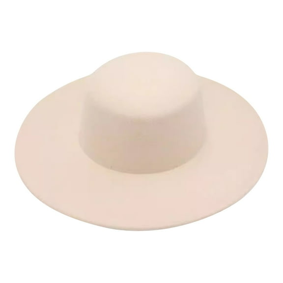 Elegant Wool Felt Boater Hat for Autumn Winter Classic Flat Top Jazz Cap Retro Structured Fedora for Decorative Formal Occasions