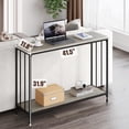 thumbnail image 6 of Soonbuy 41.5”Console Table, Narrow Entryway Table, Wooden Shelf,Gray, 6 of 6