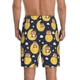 thumbnail image 3 of Kdxio Moon Bear Print Mens Sleep Shorts Bottoms Soft Comfy Pajama Wear Pants with Drawstring Pockets, 3 of 7