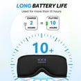 thumbnail image 6 of Bluetooth Sleep Mask with Headphones Bluetooth 5.2 Wireless, 3D Eye Mask for Sleeping Built-in HD Music, Microphone for Calls, Sleep Headphones for Side Sleepers Travel Yoga Meditation, 6 of 9