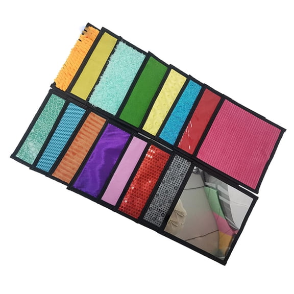 Portable Fabric Sensory Mat With 8/10/14/16pc Textured Tiles For Special Needs & Interactive Learning