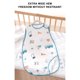 thumbnail image 3 of Saco de dormir para bebé, ropa de dormir estilo chaleco sin mangas, gasa de algodón de bambú, protección del vientre del bebé contra el frío, 3 of 8