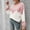 Pink, variant on AOOCHASLIY 2023 Womens Sweater Women's Color Blocking Loose Knit Sweater Round Neck Sweater