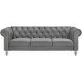 thumbnail image 5 of New Classic Furniture Emma Crystal Velvet Fabric Sofa in Gray, 5 of 5