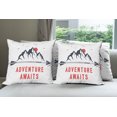 thumbnail image 6 of Ambesonne Saying Throw Pillow Cover 4 Pack, Mountains and Moon Adventure, 20", Dark Blue Grey Vermilion, 6 of 7