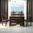 thumbnail image 3 of Costway 5 Piece Dining Set Table and 4 Padded Seat Chairs Home Kitchen Furniture Brown, 3 of 11