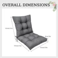 thumbnail image 3 of TOPCHANCES Indoor/Outdoor Chair Cushions 42'' x 21'' x 3", Waterproof Tufted Thick Patio Wicker Chair Seat Cushion Rocking Chair Cushion (Dark Gray, Set of 1), 3 of 9