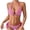 Hot Pink, variant on Staron Women's Bikini Swimsuit Solid Color Tube Strap Two Piece High Cut Bathing Suit with Removable Pads, Hot Pink XL