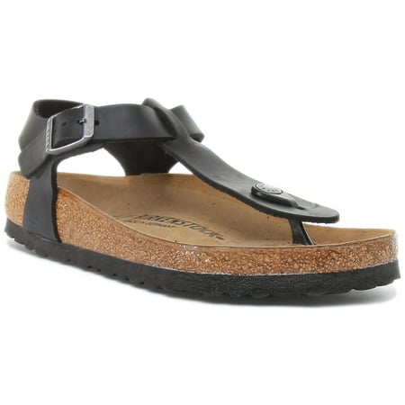 

Birkenstock Kairo Women s Ankle Strap Oiled Leather Sandal In Black Size 5/5.5