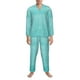 thumbnail image 3 of Balery Blue And Turquoise Pijama para Hombre de Dos Piezas con Manga Larga, Conjunto de Dormir y Descanso Suave con Bolsillos-Medium, 3 of 7