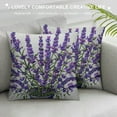 thumbnail image 3 of TIAOTIAOHOU Purple Lavender Flowers Pillowcases Floral Vector Illustration Art Painting Pillow Case Decorative Throw Pillow Cover for Home Sofa Office, 3 of 5