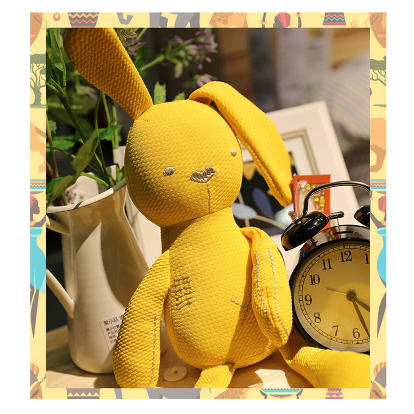 Cute Cartoon Bunny Plush Toy, Soft Rabbit Doll, Modern Plush Figure for Home Decor