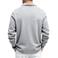 thumbnail image 6 of JULMCOMO Jacket for Men Collared Long Sleeve Snap Down Casual Shirt Jacket Loose Fit Work Daily Winter Shacket with Chest Pockets Light Gray 2XL, 6 of 8