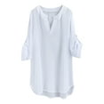 thumbnail image 2 of Girls Swimsuit Coverup Pullover Cozy Bathrobe with Long Sleeves Button Down Bathrobe Casual Loose Beach Dress Kids Bathrobe for Girls 8-9 Years, 2 of 8