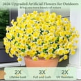 thumbnail image 4 of Lyacmy 12 Bundles Artificial Flowers for Outdoors, Realistic UV Resistant Silk Flower Faux Flower Plants for Outside Porch Patio Garden Decor, 4 of 9