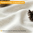thumbnail image 3 of Natural Linen Shower Curtain Country Boho Farmhouse Decor Beige Shower Curtains for room Neutral Cloth Weighted Textured Fabric Curtain Liner with Hooks Cream 72 Inch, 3 of 4