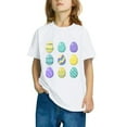 thumbnail image 4 of T-shirt de Pâques pour Garçons, T-Shirt à Manches Courtes Col Rond avec Imprimé Graphique d'Œuf de Pâques, Mélange 95 % Polyester 5 % Spandex, Tissu Extensible Doux, Lavable en Machine, Taille 110, 4 of 7