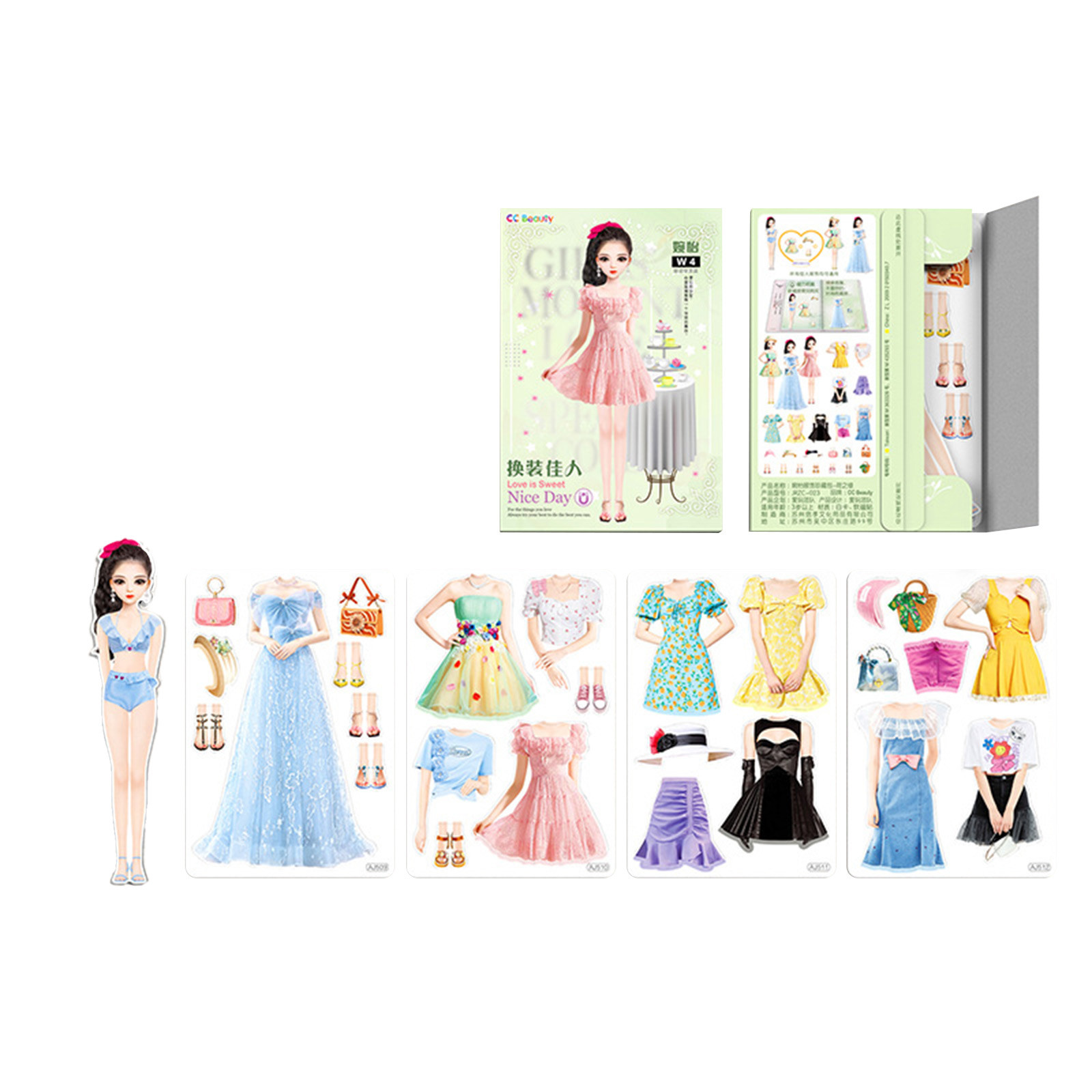 Loyerfyivos Magnetic Princess Dress Up Paper Doll Pretend Play Game, Travel Toys Car Road Trip,Magnet Clothes Puzzles for Kids Toddler Girls,Preschool Learning Created Imagine Set Birthday Gift - image 3 of 5
