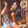 thumbnail image 4 of Pyle Solid Wood Mahogany Soprano Ukulele W/ Dark Brown Body & Neck, Walnut Fingerboard & Bridge, 4 of 7