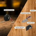 thumbnail image 3 of Damascus Pocket Knife Set Mini Chef Knife with Sheath, Tiny Knife EDC Knives Small Knife Cleaver, Package Opener, Box Cutter Bottle Opener Keychain Tiny Things with Pocket Knife Sharpener - Set of 7, 3 of 5