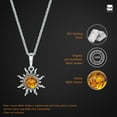 thumbnail image 3 of Amberta 925 Sterling Silver with Baltic Amber – Sun Pendant - Honey Colour, 3 of 6