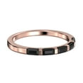 thumbnail image 3 of .40ct Baguette Cut Five Black Diamond Moissanites 18K Rose Gold Over Silver Wedding Band, 3 of 4