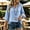 Blue, variant on IUYRTFE Women's V Neck 3/4 Sleeve Gingham Blouse Loose Casual Lightweight Plaid Top