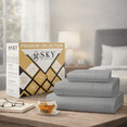 thumbnail image 6 of 100% Egyptian Cotton Twin XL Sheets Sets 3-Piece - 400 Thread Count Sateen Weave, Cooling, Hotel Luxury Deep Pockets Bed Sheet Set, Extra Long Twin Sheets for Dorm - Light Grey, 6 of 8