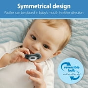 Dr. Brown's Advantage One-Piece Silicone Baby Pacifier, Fully Symmetrical Soother, Coral/Light Pink/Pink, 6-18m, BPA Free, 3-Pack