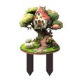 thumbnail image 1 of Outdoor Garden Decorative Card Slot Tree Acrylic Sign Holder For Yard Party Wedding Markers, 1 of 5
