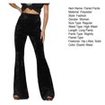 thumbnail image 7 of BAETEUY Women Flared Pants with Elastic High Waist - Solid Color Wide Leg Trousers, 7 of 7