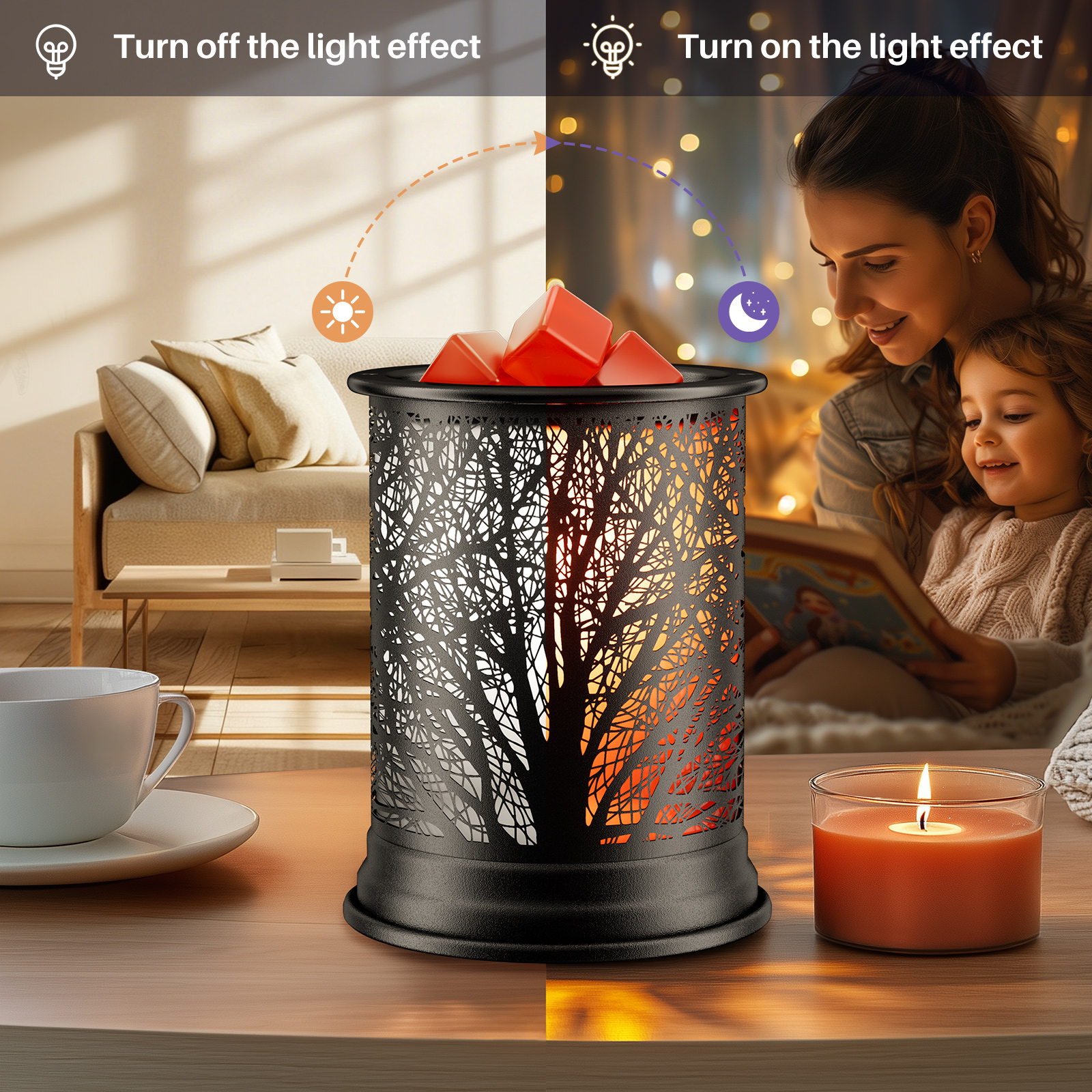 Untimaty Metal Wax Melt Warmer With Night Light photo 4