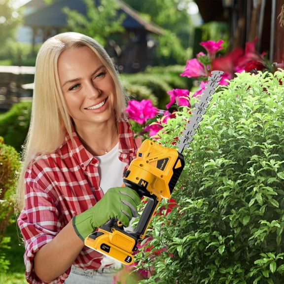 Cordless Hedge Trimmer for Dewalt 20V Battery (No Battery) - Electric Hedge Trimmer Cordless Grass Trimmer, Bush Trimmer & Grass Shears for Yard,Brushless Motor,Powerful & Lightweight