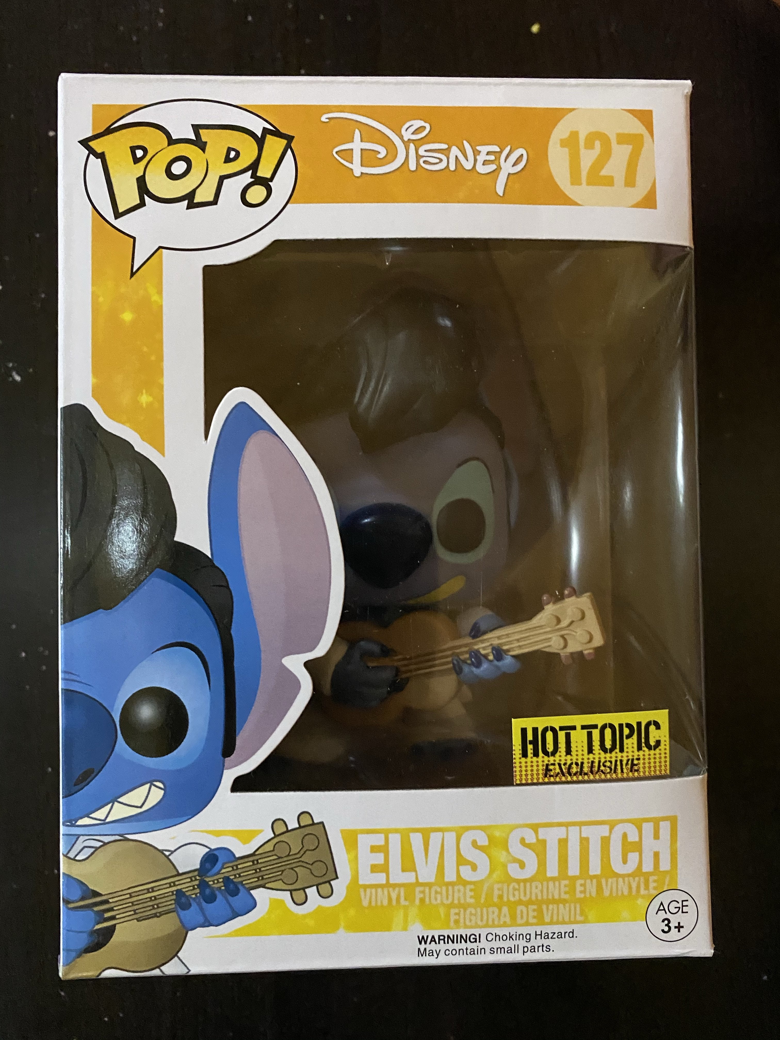 FUNKO POP Elvis Stitch Disney Figure Hot Topic #127 Exclusive Vinyl In Box Toy 