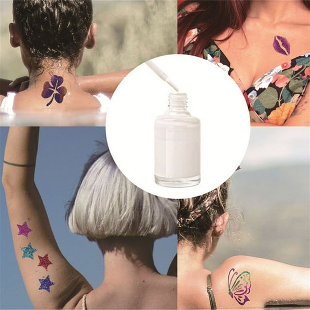 OUSITAID Christmas Glitter Tattoo Kits Template Flash Rhinestone