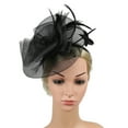 thumbnail image 5 of Ladies Fascinator Hats! Yigetop Fascinator Women's organza Church Kentucky Derby British Bridal Tea Party Fascinator for Women Black One Size, 5 of 7