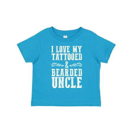 

Inktastic I Love My Tattooed & Bearded Uncle Gift Toddler Boy Girl T-Shirt