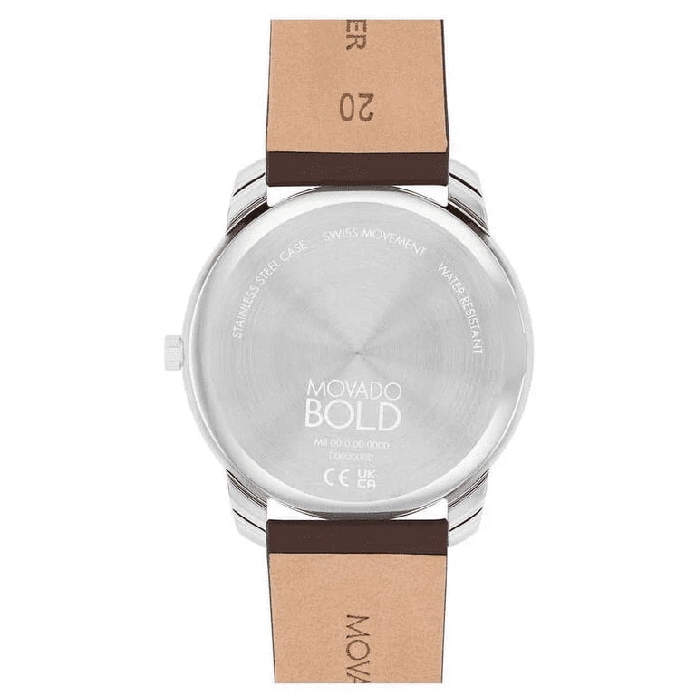 Movado Bold 3601018 Trend Element Silver Dial Brown Leather  display picture 3