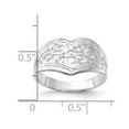 thumbnail image 2 of 925 Sterling Silver Solid Polished Swirl Design Ring Size 7 Ring for Women - 3.5 Grams, 2 of 2