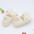 thumbnail image 5 of Infant Baby Girl Shoes Bowknot Non-Slip Soft Sole Flats Princess Wedding Dress Shoes Crib Shoe First Walkers Shoes for Newborns, Infants, Babies, and Toddlers 0-18 Months, 5 of 8