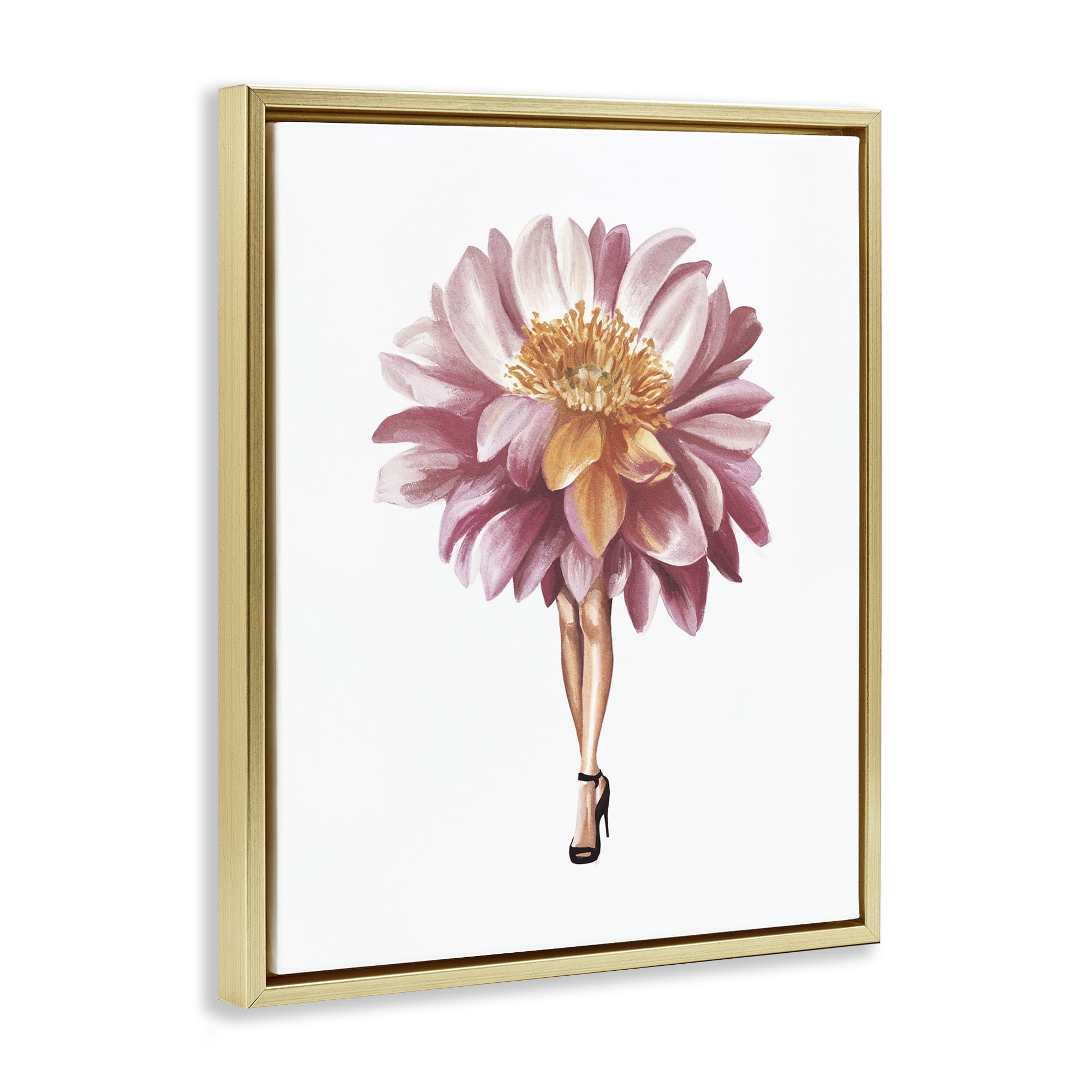 Stupell Industries Glam Floral Walkway Gold Framed Floater Canvas Wall Art, design by Svetlana Aleynikova