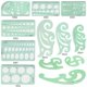 thumbnail image 3 of Juego de 12 plantillas geométricas de dibujo en forma de nube, regla, plantilla, herramienta de medición, muebles, arquitecto, dibujo, papelería, 3 of 5