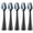 Black 5pcs, variant on 10 Pcs Replacements Toothbrush Heads Deep Clean Toothbruh Heads For AquaSonic Duo and Home Dental Center Electric Toothbruh