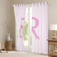 thumbnail image 3 of Manfei Abstract Geometric Stripes Kitchen Curtains,Monogram Print R Black Out Curtains Pack of 2 (42x63 Each), 3 of 6