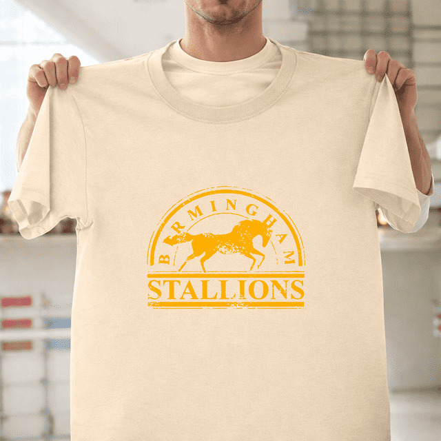 T-Shirt Unisexe Birmingham Stallions Rouge Vintage Rétro USFL Football Sport Fan V60277, jusqu'à la Taille 5TG