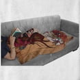thumbnail image 6 of Day of the Dead Soft Flannel Fleece Throw Blanket, Dia de Los Muertos Spanish Culture Mexican Skull Art, Cozy Plush for Indoor and Outdoor Use, 50" x 60", Cinnamon Magenta Maroon, by Ambesonne, 6 of 6