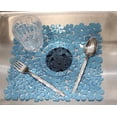 thumbnail image 4 of Dependable Industries 2 Pack Floral PVC Sink Mat Protector Scratch Free for Stainless Steel and Porcelain Sinks Table Mat Can Be Cut to Fit Size 11.5" x 10.5" Blue, 4 of 5