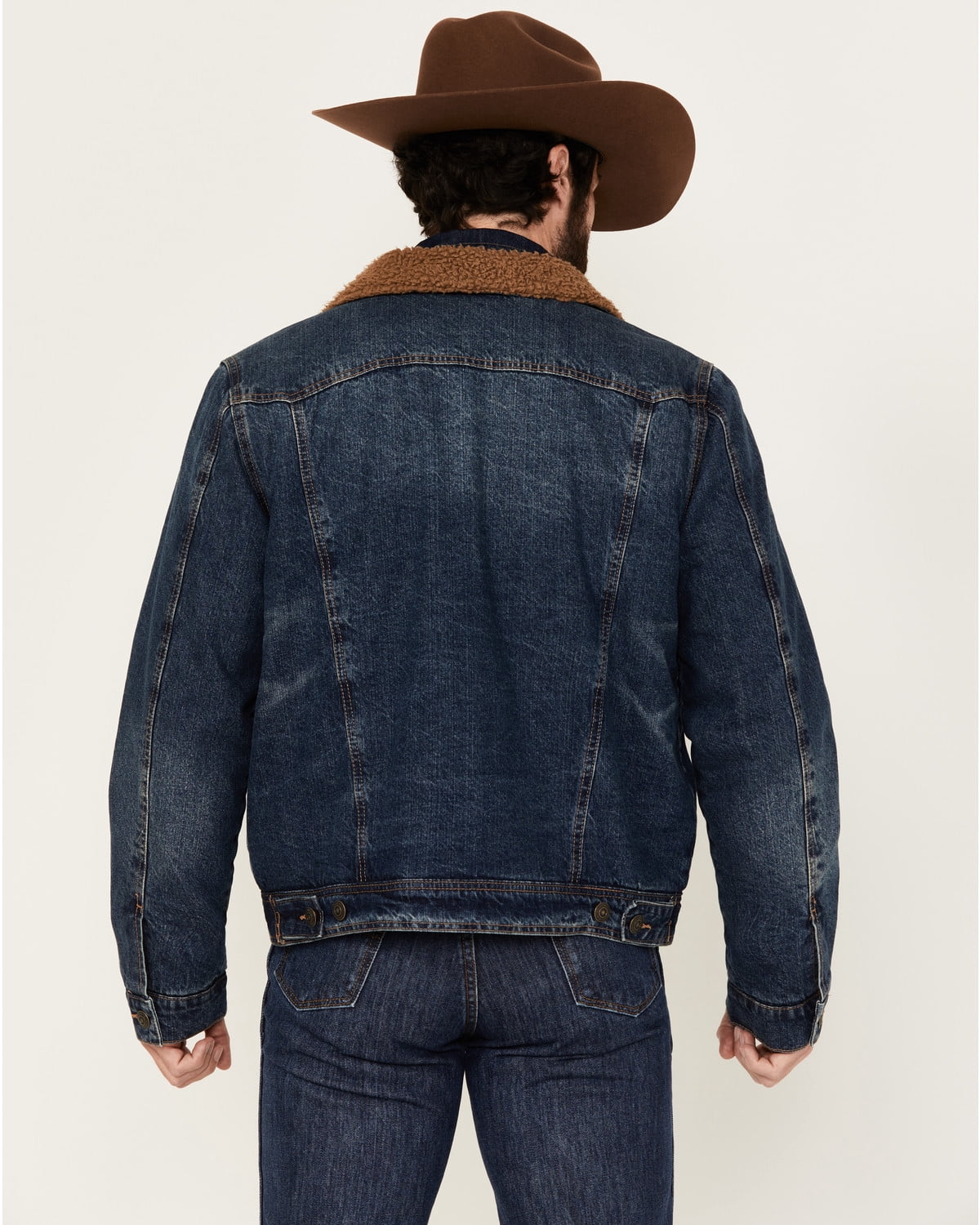 Blue Ranchwear Men's Clay Sherpa Lined Denim Jacket - BRFA24O11