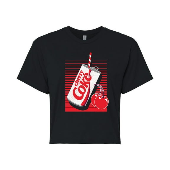 Coca-Cola - Cherry Coke Can - Junior's Cropped Tee